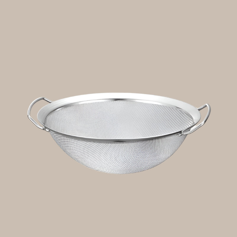 Stainless Steel Fine Mesh Strainer Basket with Double Handles Large Juice Rice Flour Sieve Food Filter Drainer Cooking Utensil