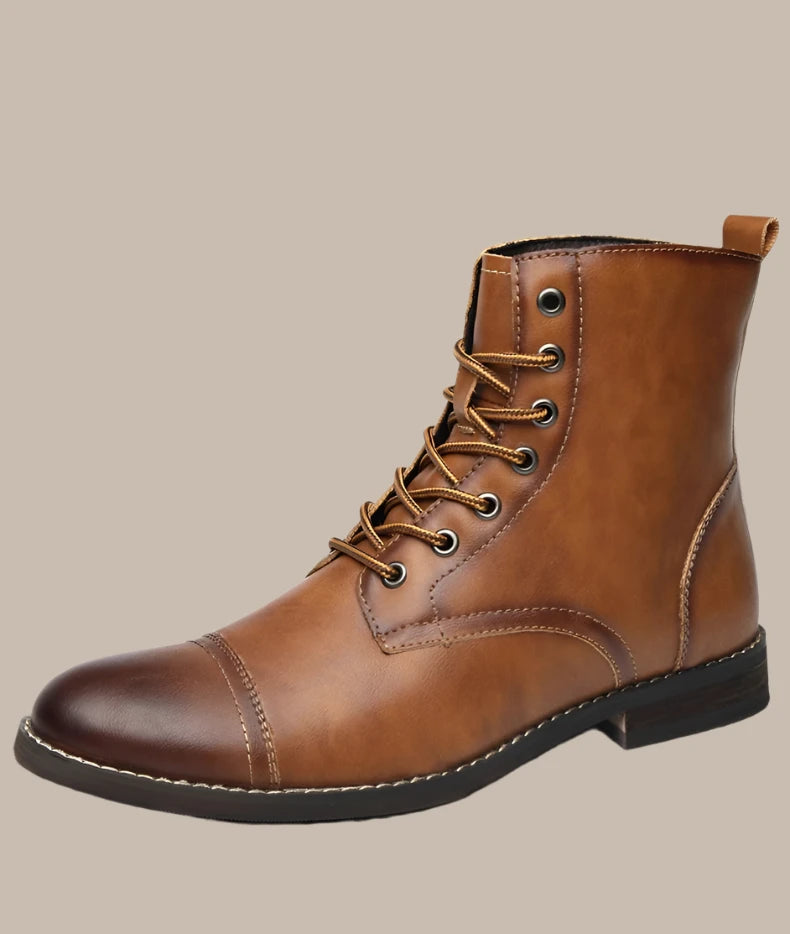 Winter Fashion Leather Men Boots - Vakasi