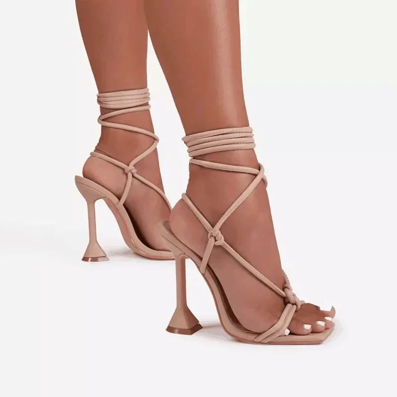 Modern Dress High Heels with Straps - Vakasi