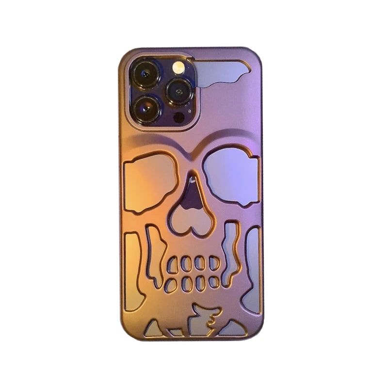 Luxury Matte Hollow Out Skull Hard Case