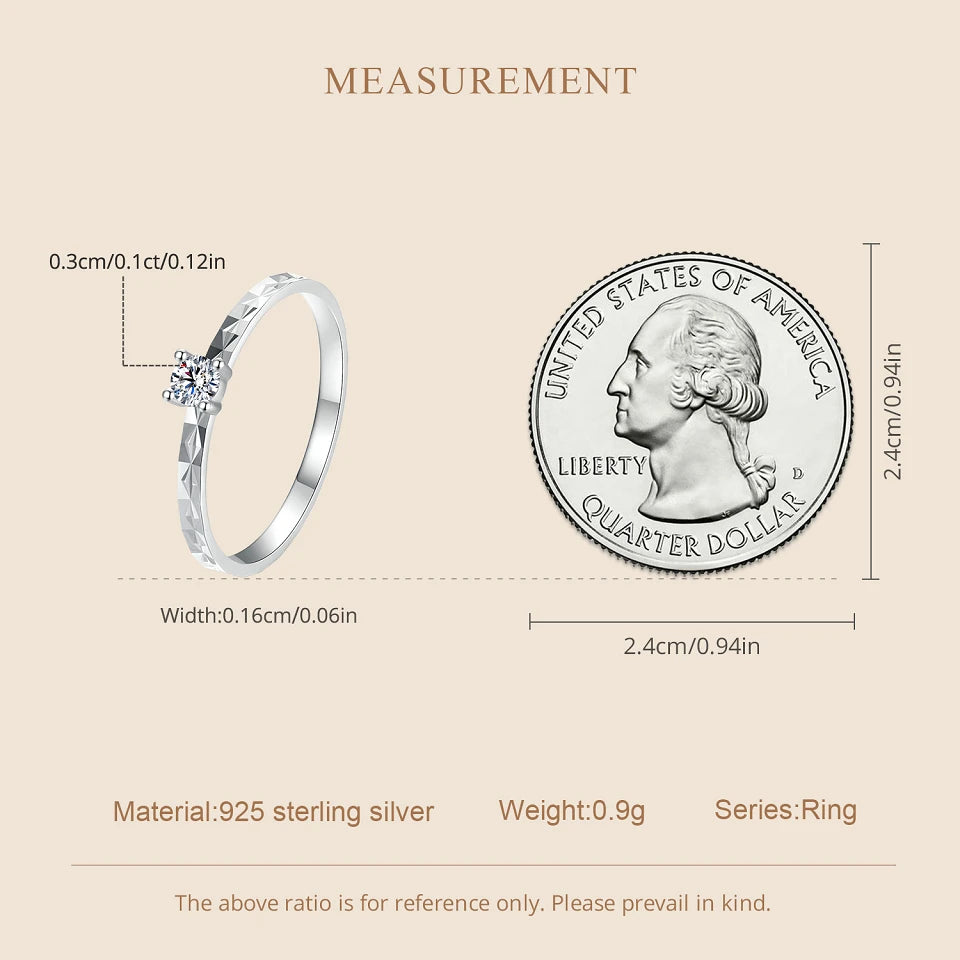 Classic Moissanite Wedding Ring - Vakasi