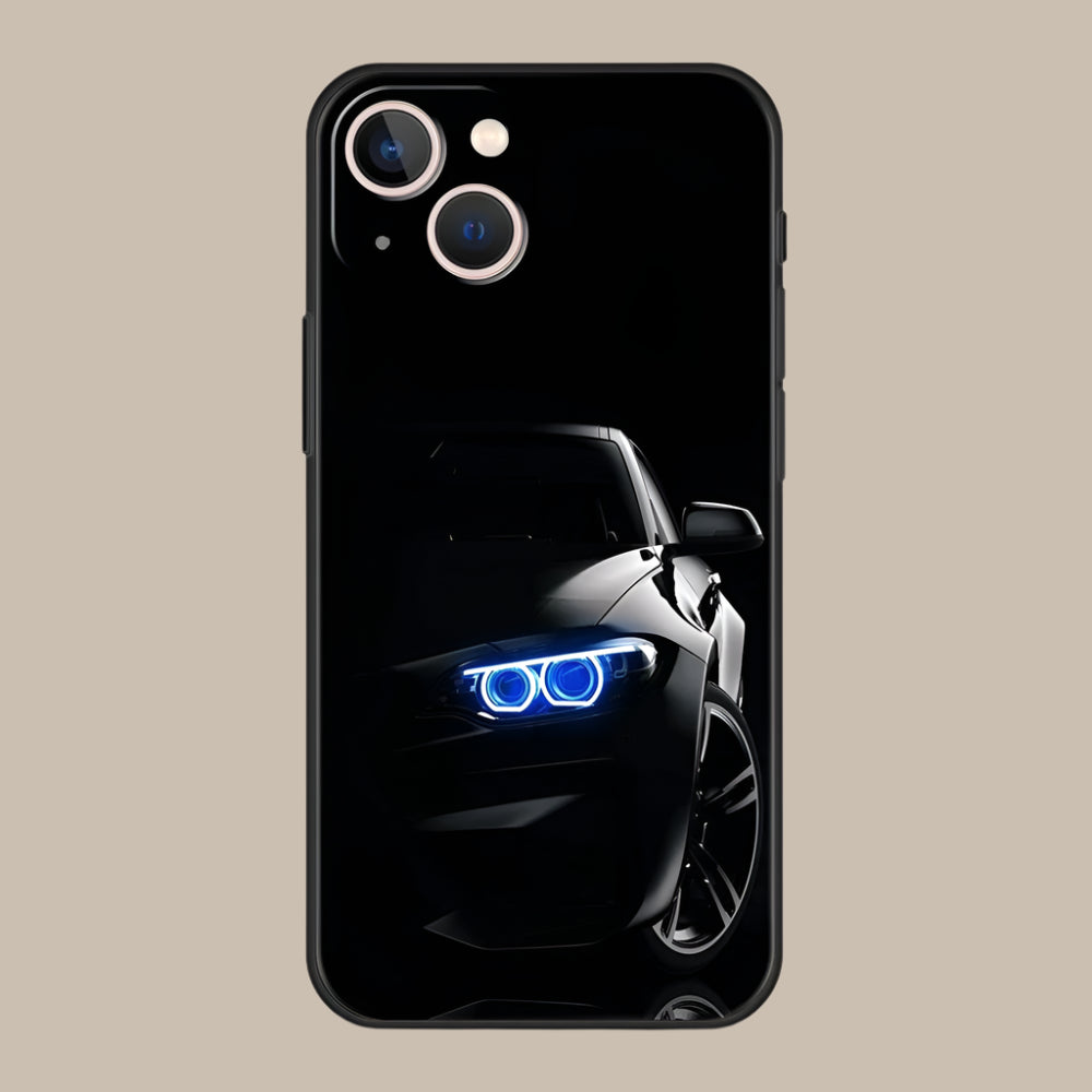 Cool Sports Black Car Phone Case Cover for iPhone 16 15 14 13 12 Pro Max XR XS 11 7 8 Plus Shockproof Silicone Soft Shell Capas