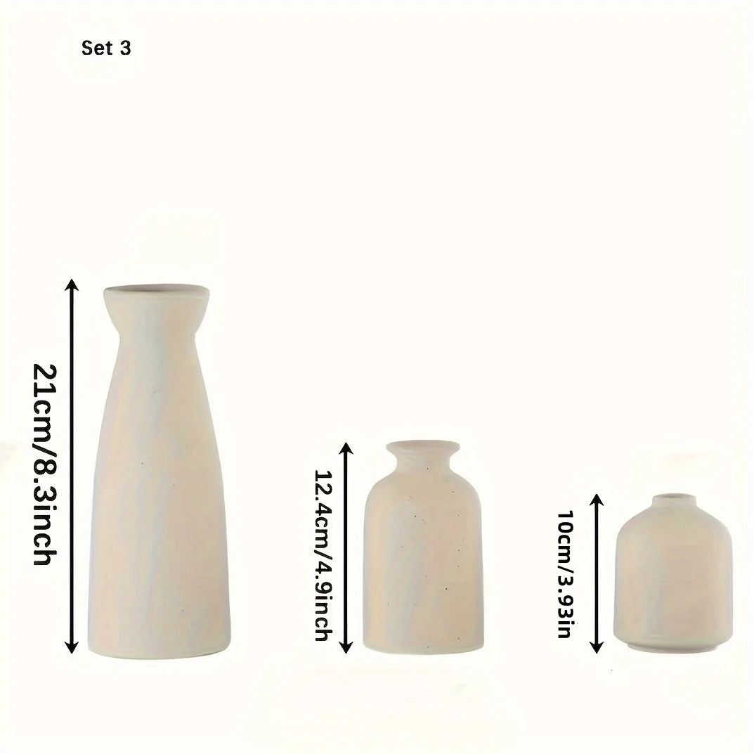 Set of 3 Ceramic Modern Vase Vakasi