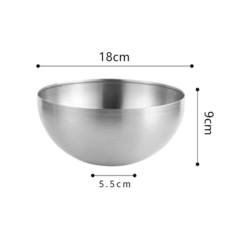 Creative Stainless Steel Ramen Bowl Korean Friut Salad Bowl Golden Soup Bowls Single Layer Home Tableware Kitchen Utensils