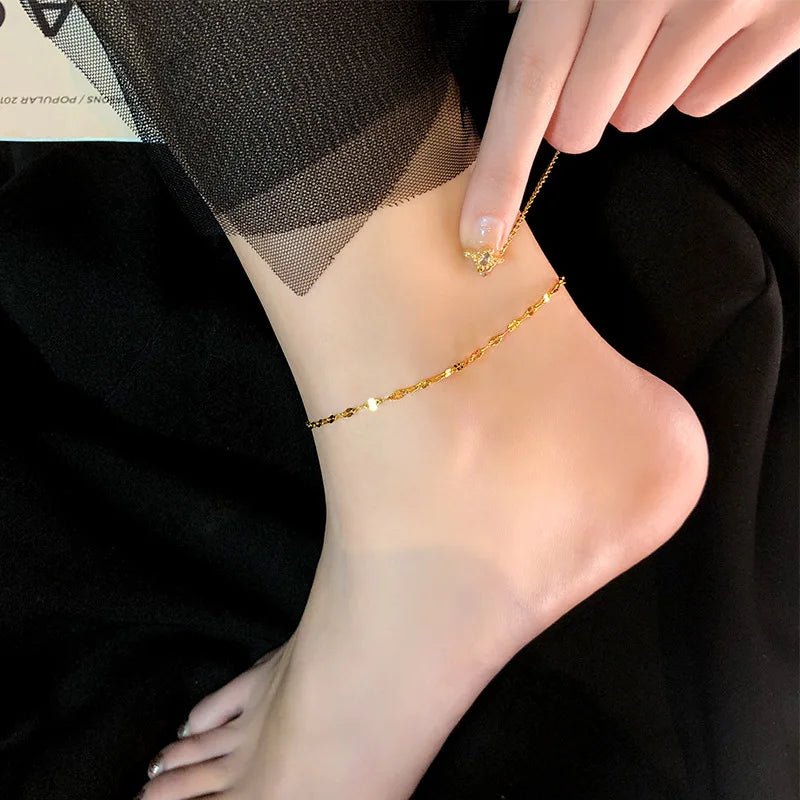 Bohemia 316L Stainless Steel Chain Anklets