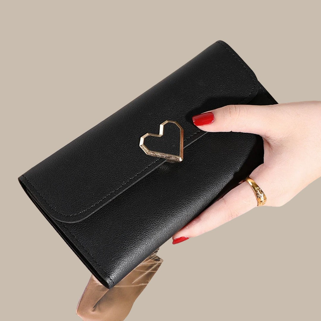 Elegant Classic Soft Leather Wallets for Women Vakasi