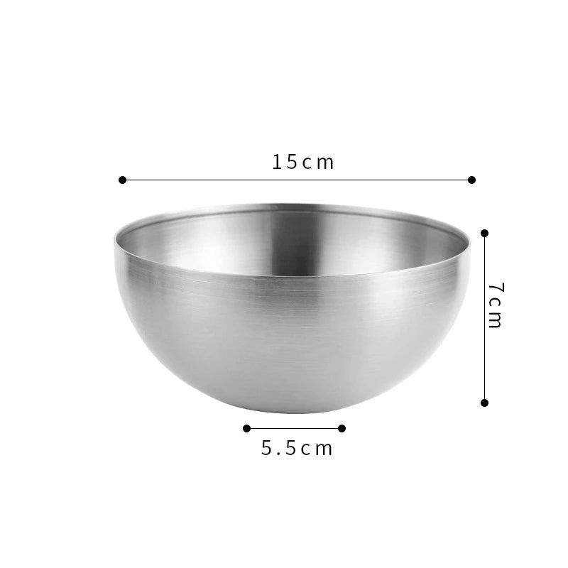 Creative Stainless Steel Ramen Bowl Korean Friut Salad Bowl Golden Soup Bowls Single Layer Home Tableware Kitchen Utensils