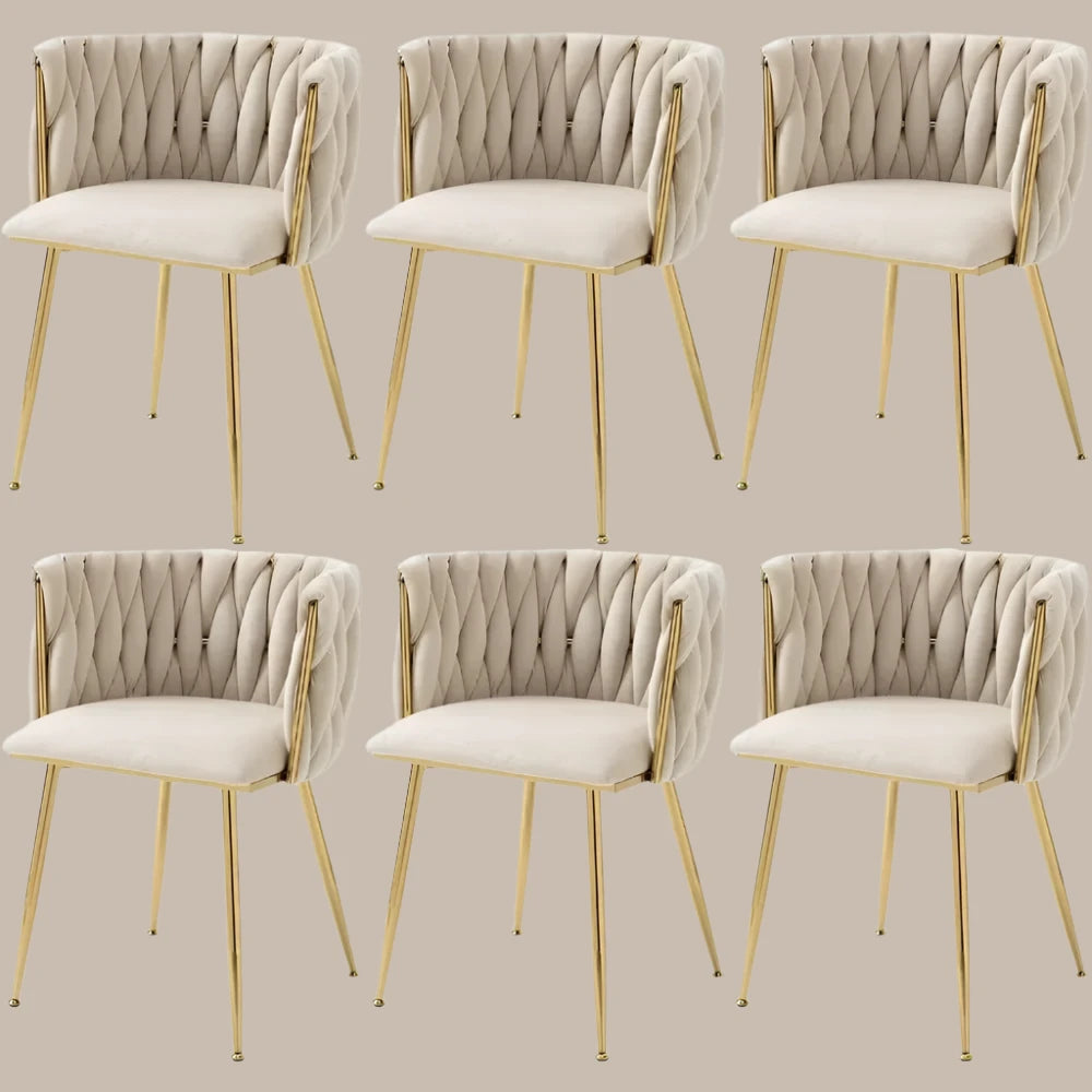 Woven Dining Chairs Set of 6 Vakasi