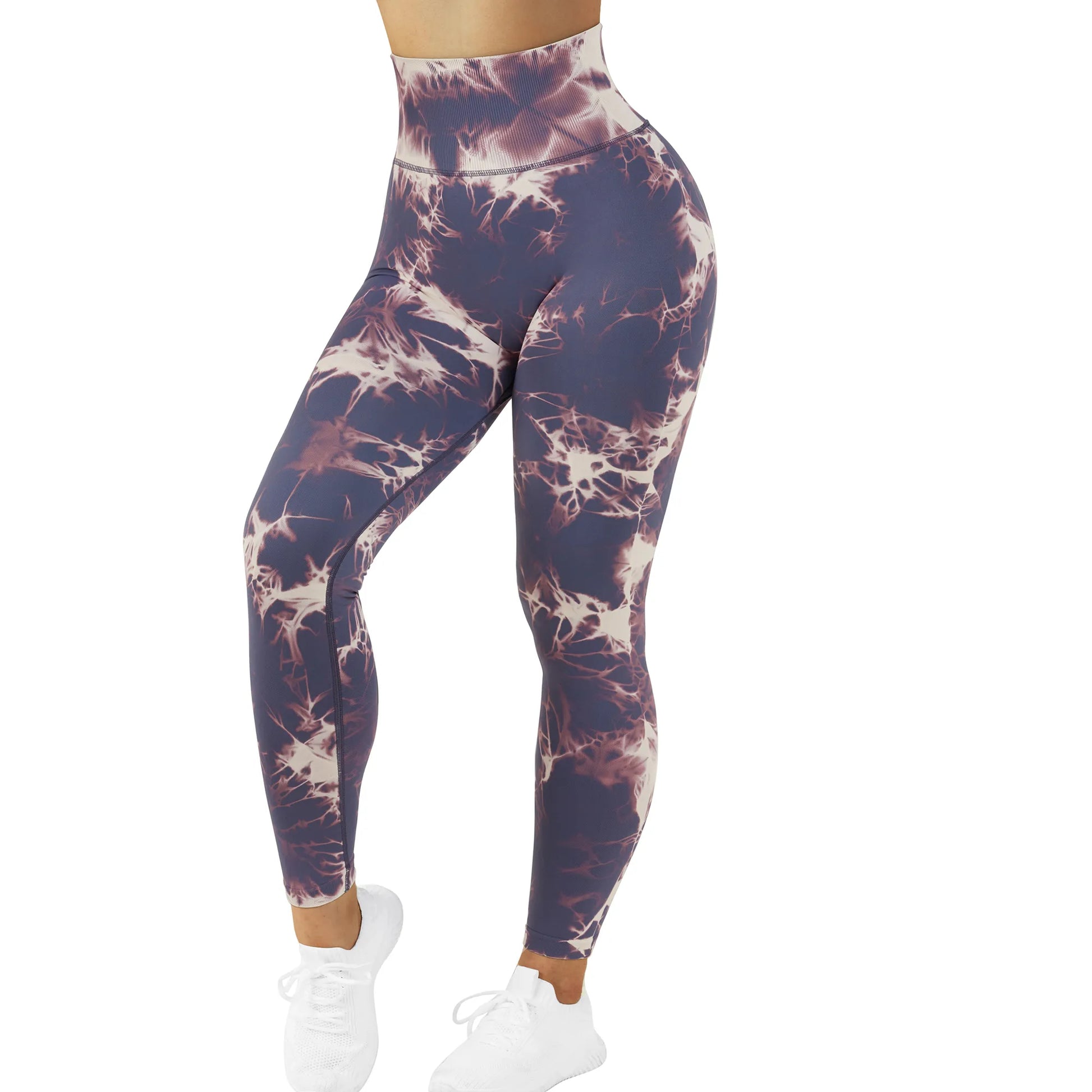 Seamless Leggings for Women Fitness Yoga Pants High Waist Tie Dye Legging Workout Scrunch Butt Lifting Sports Gym Tights Woman - Vakasi