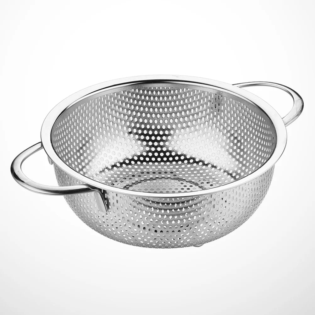 Mesh Skimmer Spoon Noodle Strainer Steamer Pasta Fruit and Vegetable Basket Rice Colander Stainless Steel Large Drain