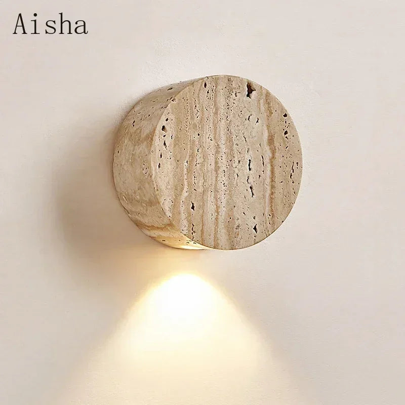 Wabi Sabi Natural Stone Wall Lamp Vakasi