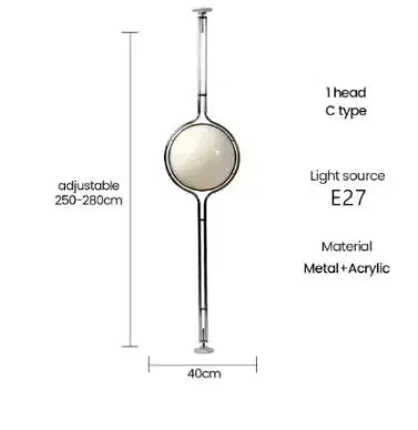 Modern Designer Floor Lamps Bauhaus Art White Glass Ball Lights Living Room Hotel Study Lofa Bedroom Bedside Home Decor Fixtures