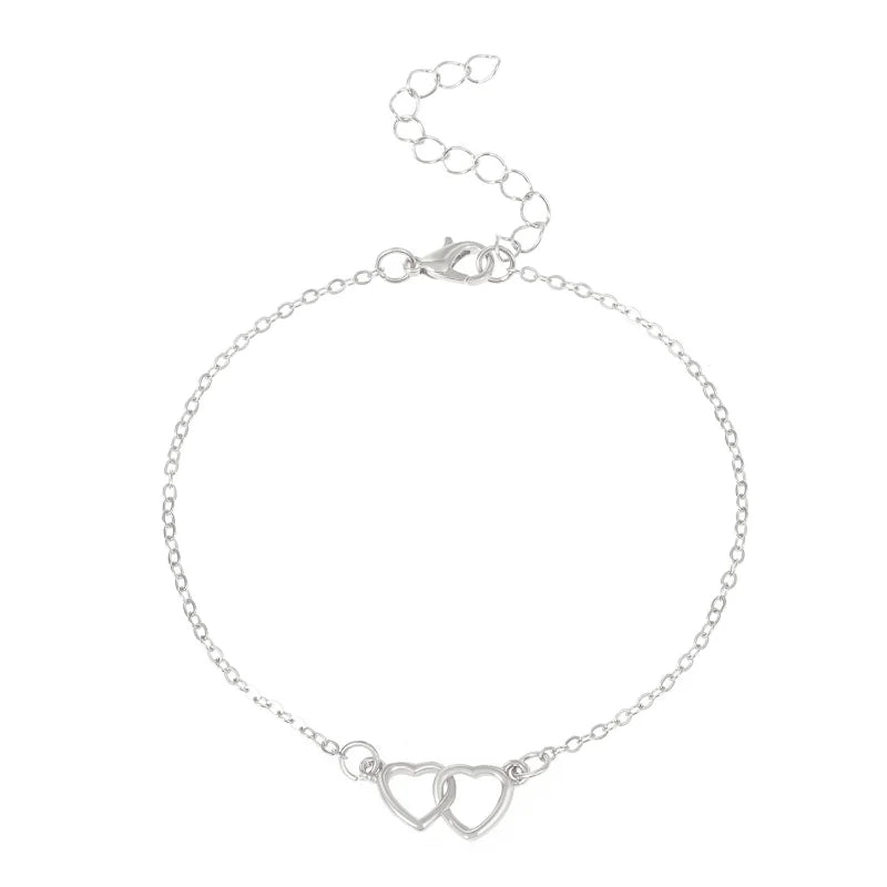 New Fashion Simple Heart Female Anklets