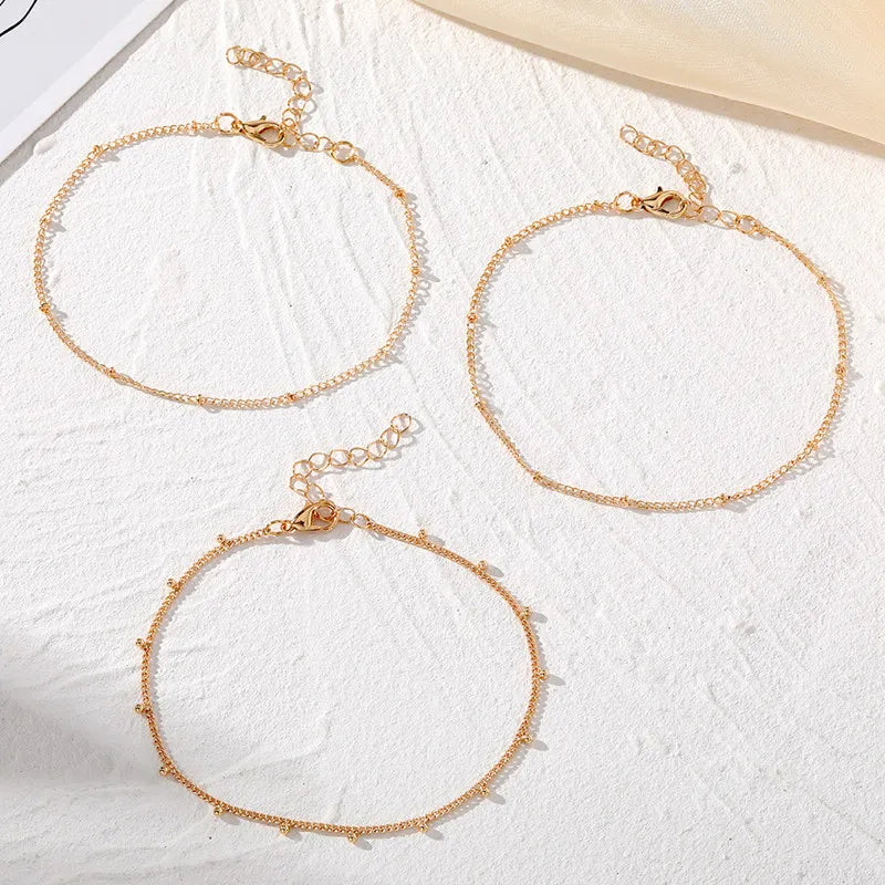 Trendy Beads Multilayer Summer Anklet