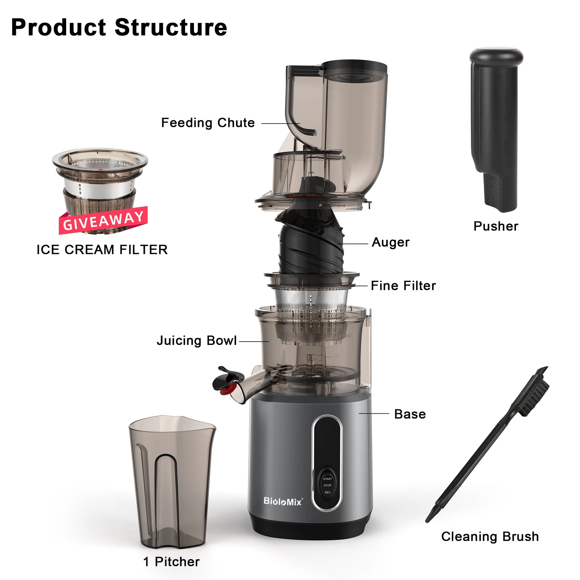 Cold Press Powerful Juicer Vakasi