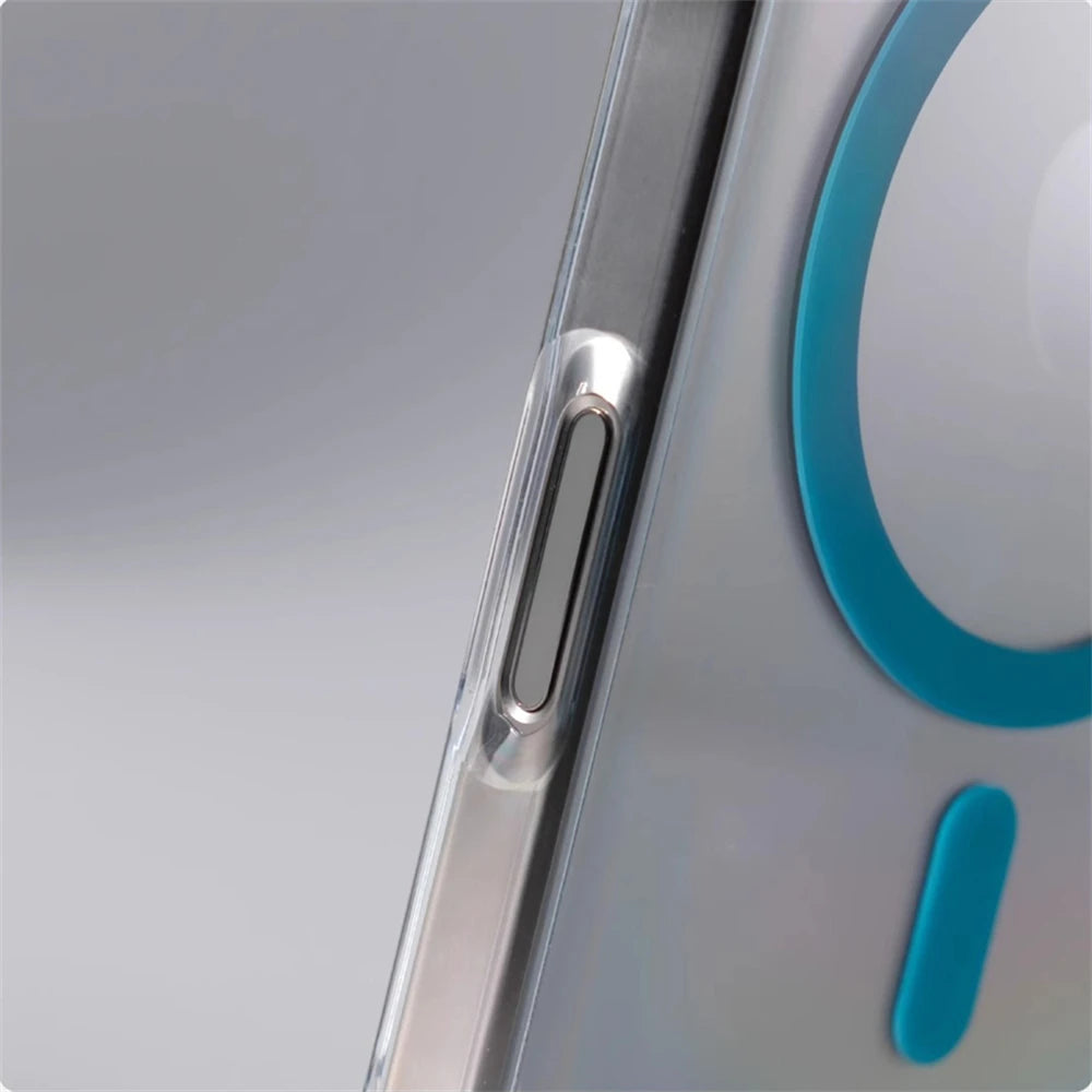 Ultra Thin Magnetic Wireless Charge Transparent HD Case For iPhone 16 15 14 Plus 13 12 Pro Max Slim Cover