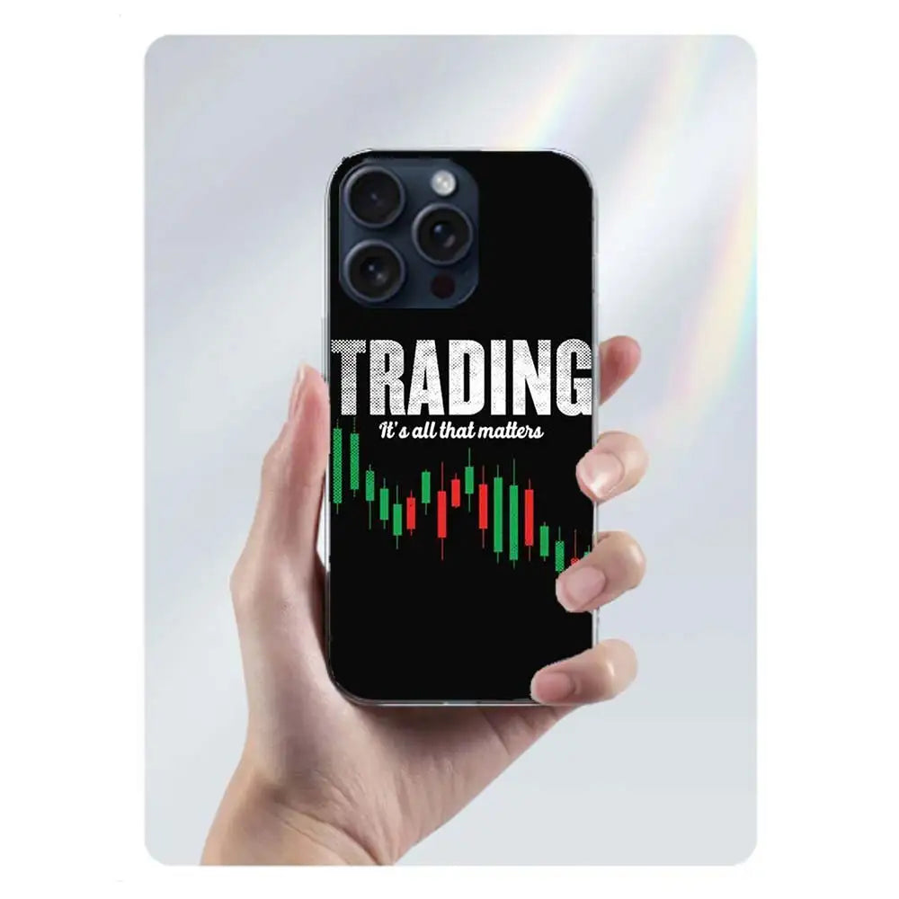 Day Trader Trader Trading Clear Case For Apple iPhone 12 13 Mini TPU 11 14+ 15 16 Pro Max Capa Plus XR X XS Max Phone Cover Sili