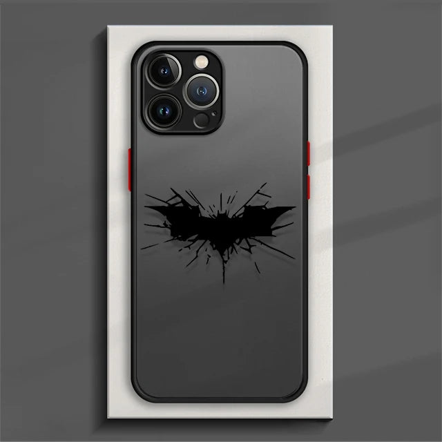 Superheros Batman LOGO Clear Matte Phone Case For iPhone 15 11 14 13 12 Pro Max Mini X XR Xs 8 7 Plus 6 6S Silicone Cover Funda