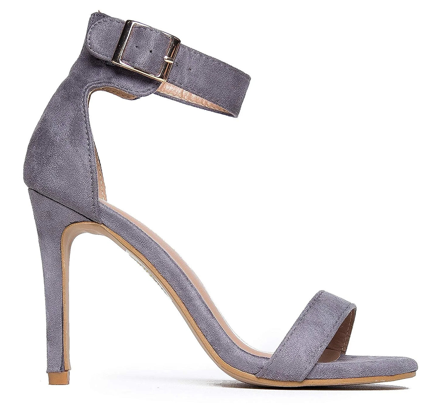 Open Toe Ankle Strap High Heels - Vakasi