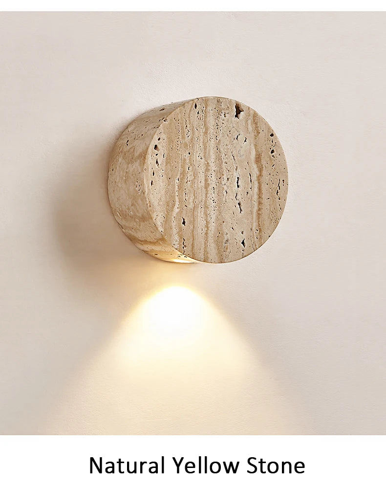 Wabi Sabi Natural Stone Wall Lamp Vakasi