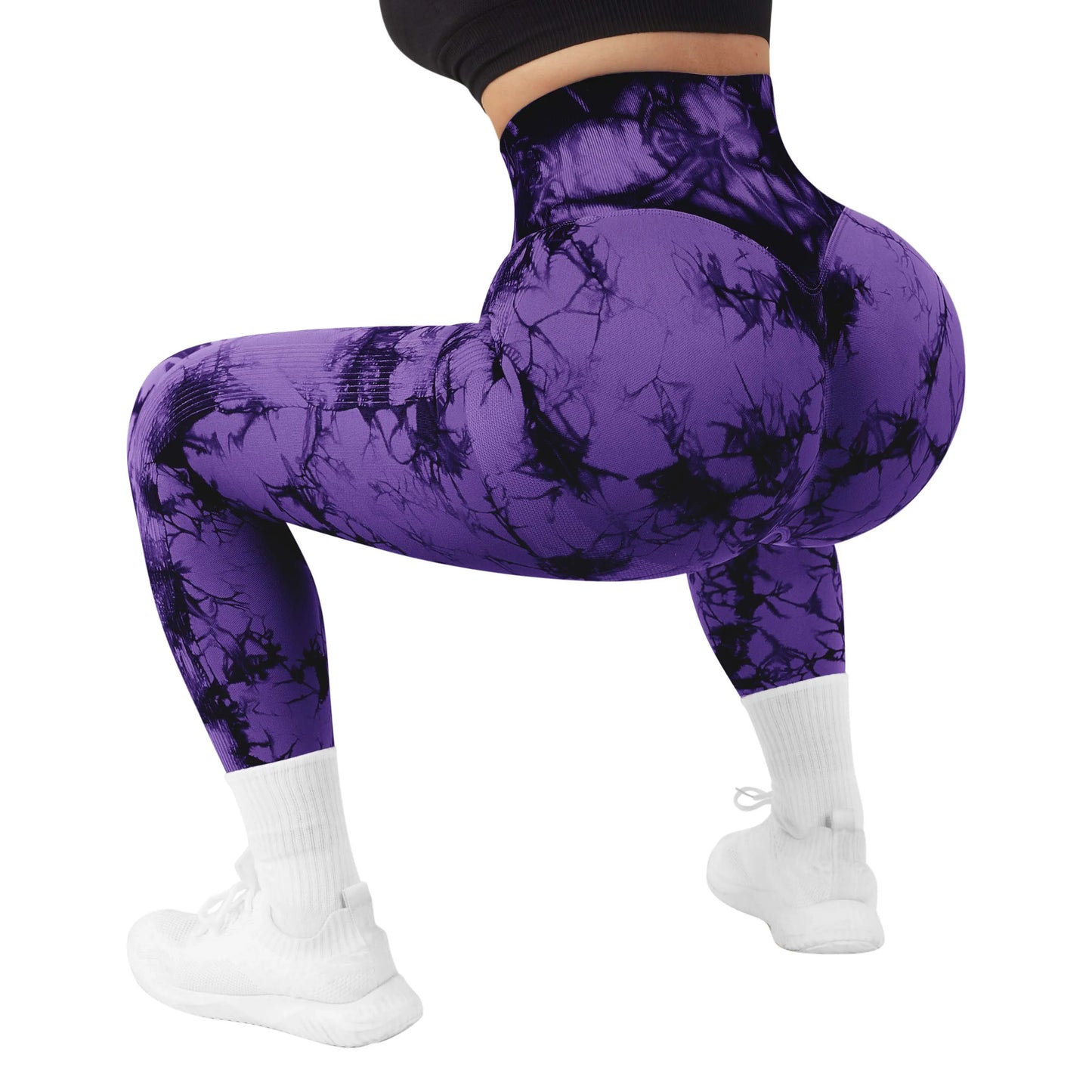 Seamless Leggings for Women Fitness Yoga Pants High Waist Tie Dye Legging Workout Scrunch Butt Lifting Sports Gym Tights Woman - Vakasi