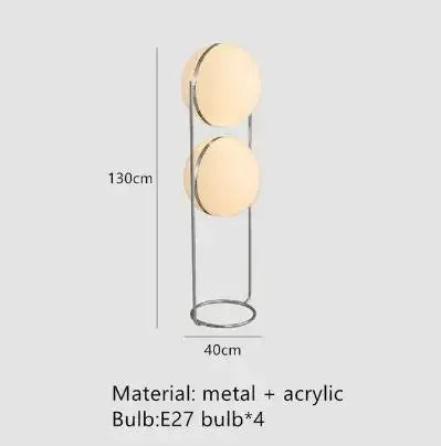 Modern Designer Floor Lamps Bauhaus Art White Glass Ball Lights Living Room Hotel Study Lofa Bedroom Bedside Home Decor Fixtures