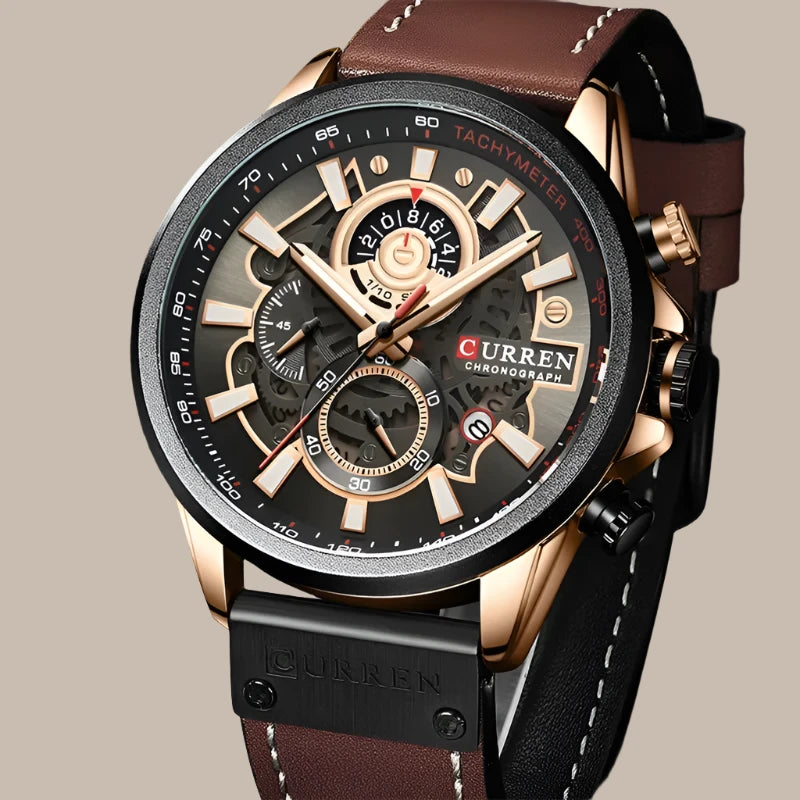 Luxury Genuine Leather Watch Vakasi