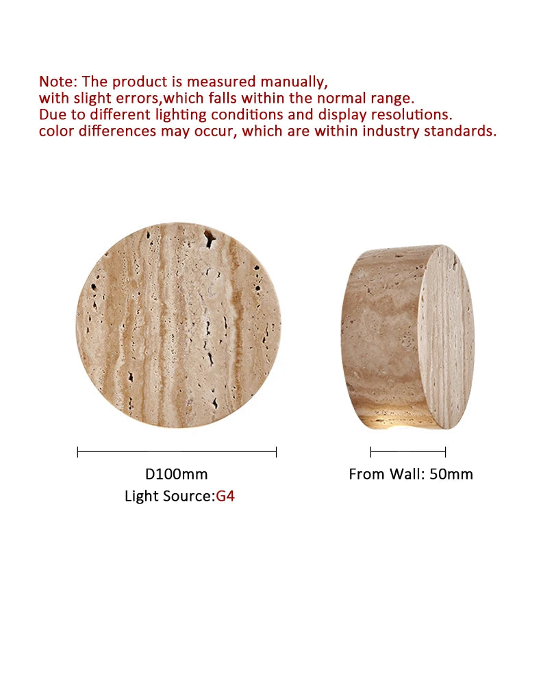 Wabi Sabi Natural Stone Wall Lamp Vakasi