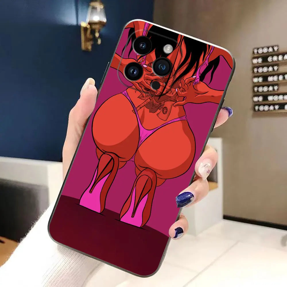 Hot Girls Sexy Twerk Phone Case For iphone 16 15 14 13 12 11 Pro XS Max Mini X SE 2020 2022 8 7 6 5 Silicone Case Funda Shell