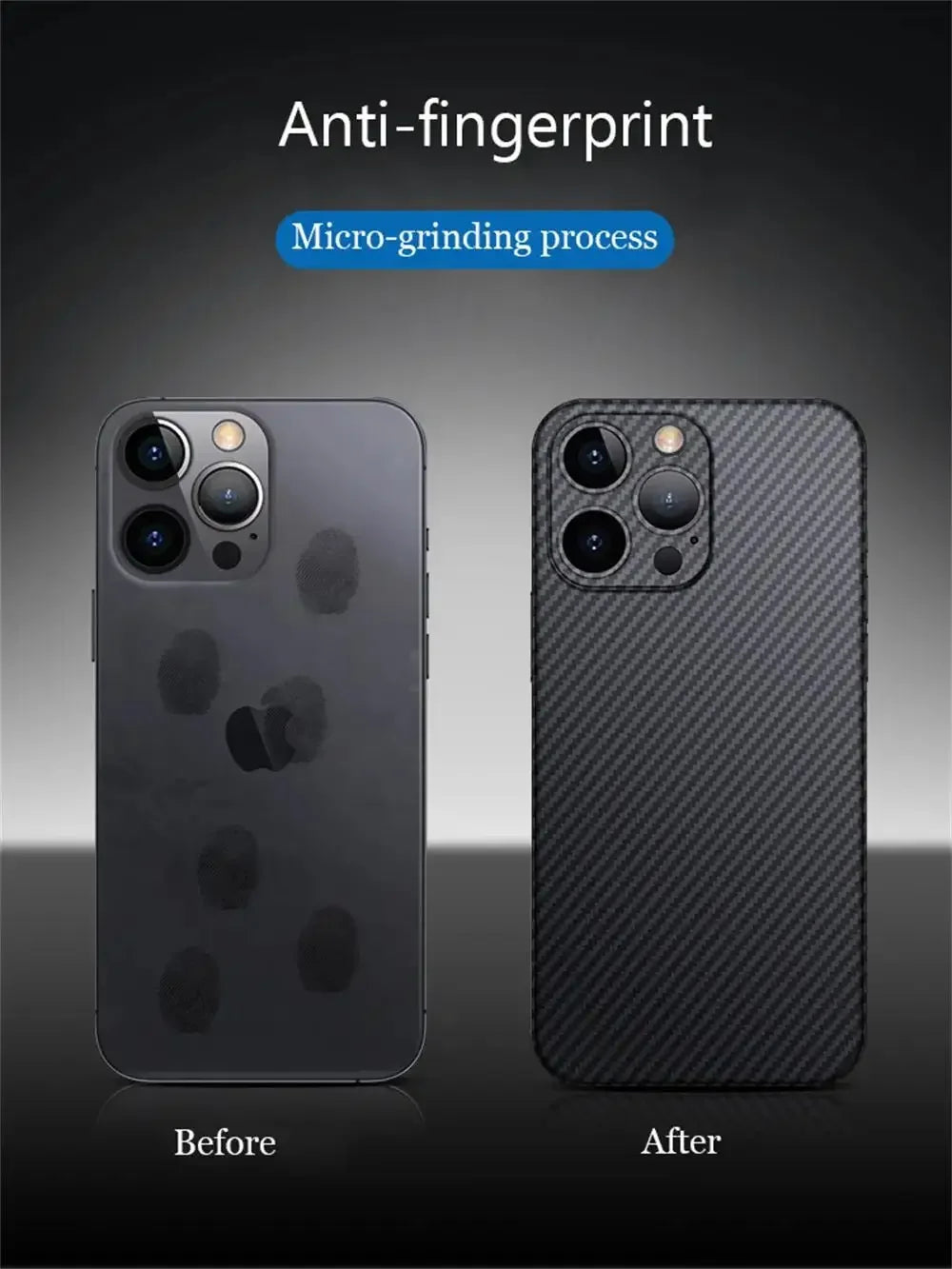 Luxury Ultra Thin Carbon Fiber Matte Case