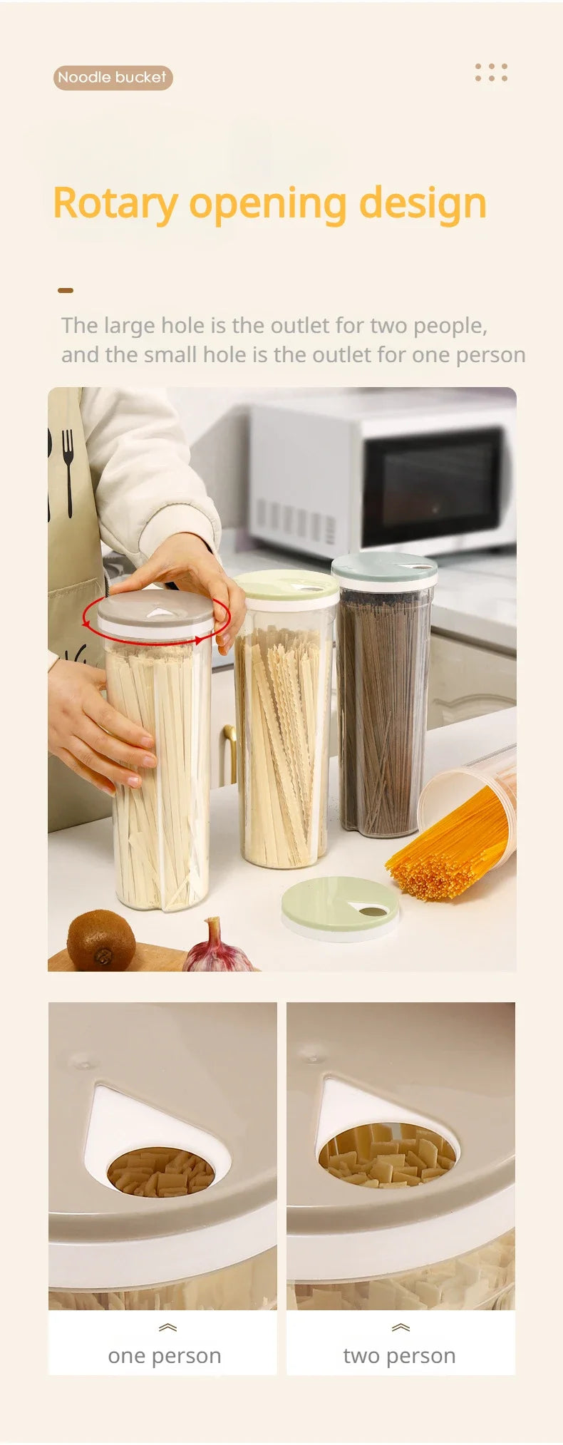 Sealed Food Jar Grain Storage Container Transparent Moisture Proof Kitchen Pasta Rice Canister Pantry Organizer 2024