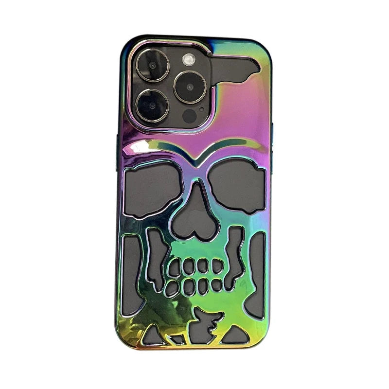 Luxury Matte Hollow Out Skull Hard Case