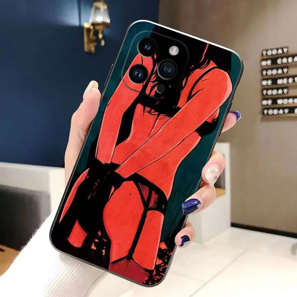 Hot Girls Sexy Twerk Phone Case For iphone 16 15 14 13 12 11 Pro XS Max Mini X SE 2020 2022 8 7 6 5 Silicone Case Funda Shell