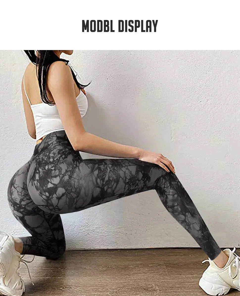 Seamless Leggings for Women Fitness Yoga Pants High Waist Tie Dye Legging Workout Scrunch Butt Lifting Sports Gym Tights Woman Js