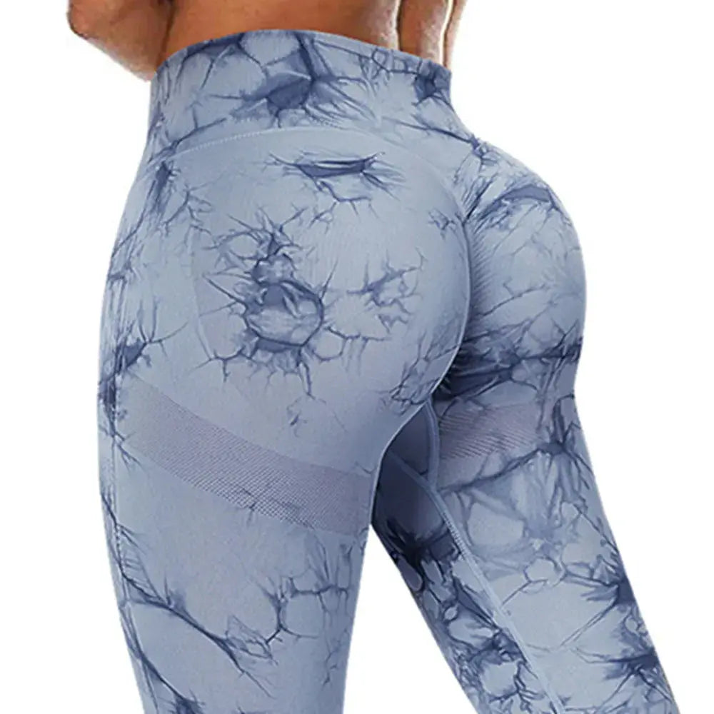 Seamless Leggings for Women Fitness Yoga Pants High Waist Tie Dye Legging Workout Scrunch Butt Lifting Sports Gym Tights Woman Js