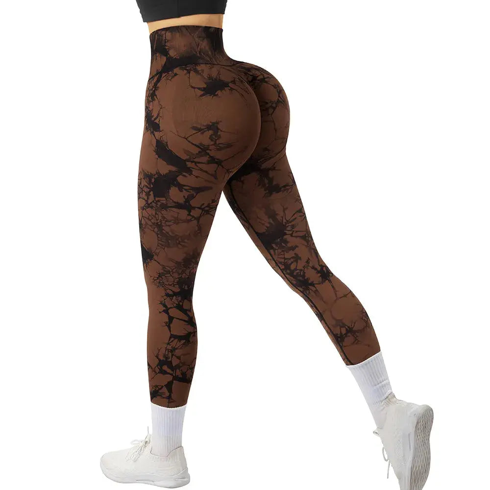 Seamless Leggings for Women Fitness Yoga Pants High Waist Tie Dye Legging Workout Scrunch Butt Lifting Sports Gym Tights Woman Js