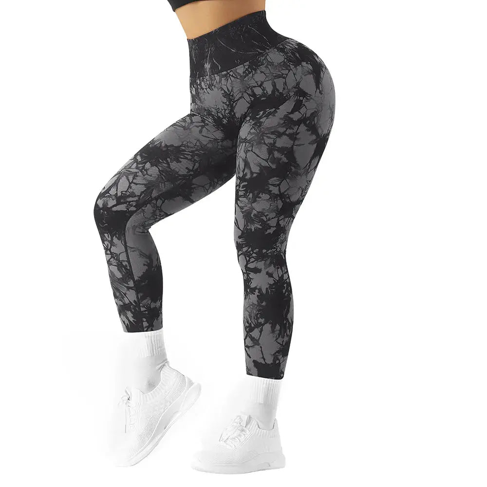 Seamless Leggings for Women Fitness Yoga Pants High Waist Tie Dye Legging Workout Scrunch Butt Lifting Sports Gym Tights Woman Js