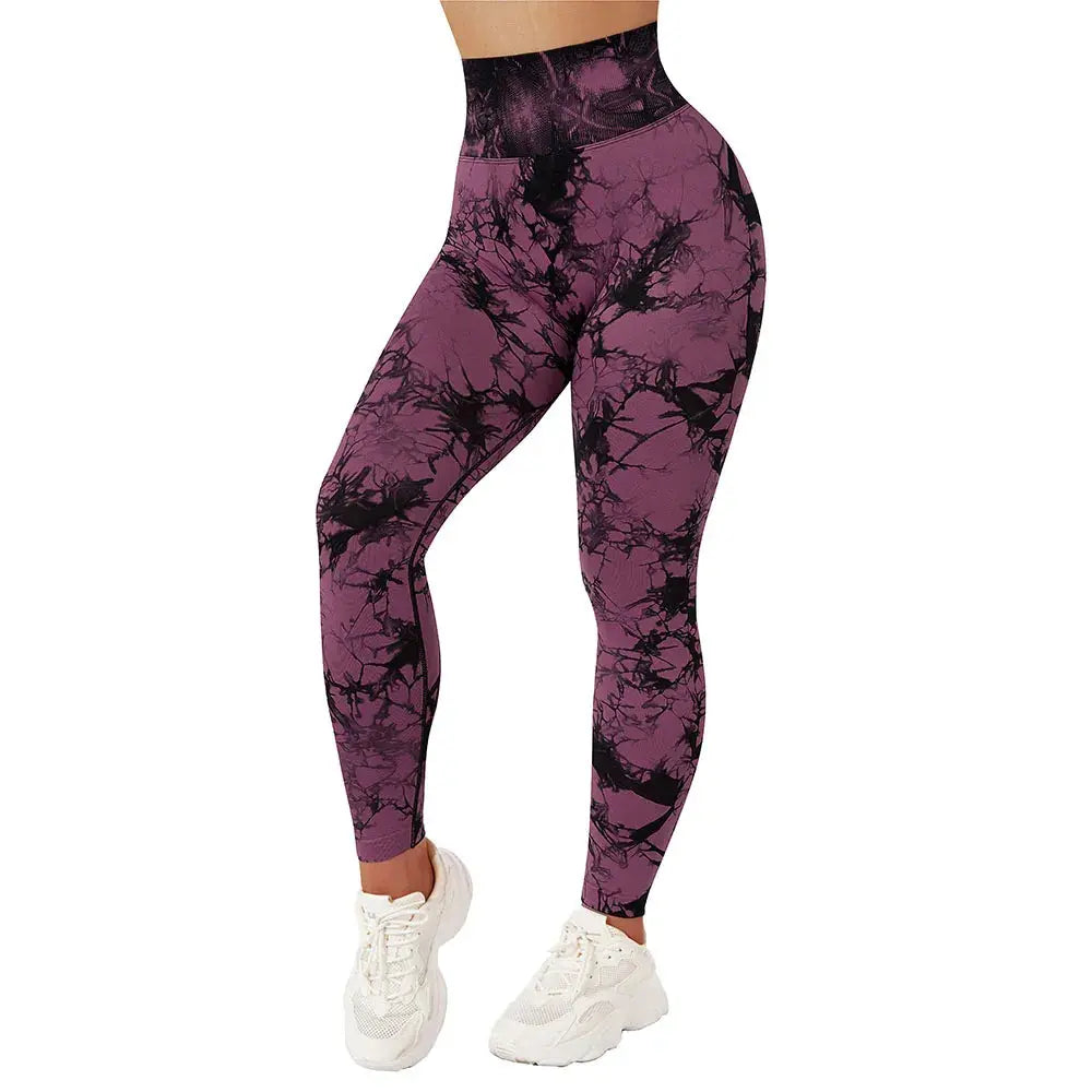 Seamless Leggings for Women Fitness Yoga Pants High Waist Tie Dye Legging Workout Scrunch Butt Lifting Sports Gym Tights Woman Js