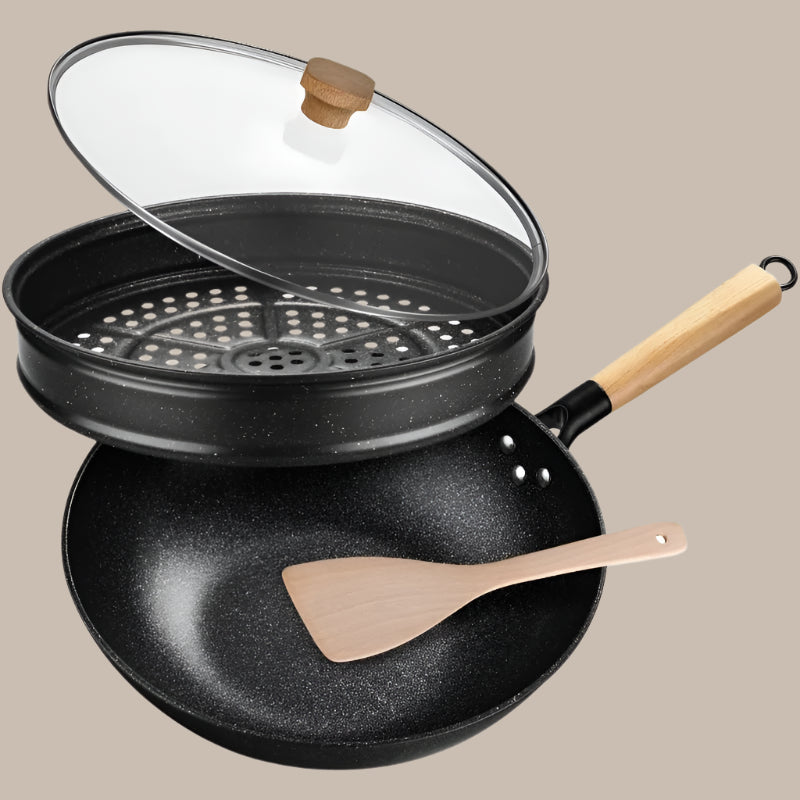 Wok with Steamer Basket