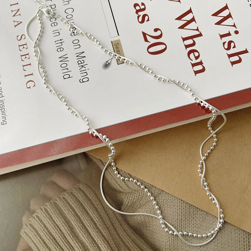 Double Layer Snake Bone Chain Necklace