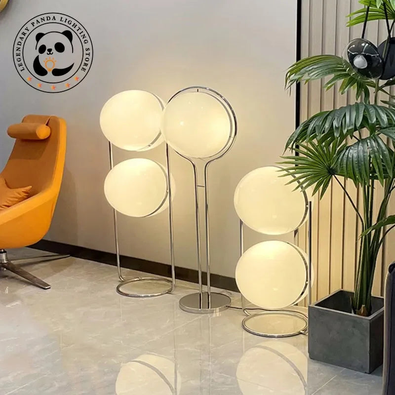 Modern Designer Floor Lamps Bauhaus Art White Glass Ball Lights Living Room Hotel Study Lofa Bedroom Bedside Home Decor Fixtures