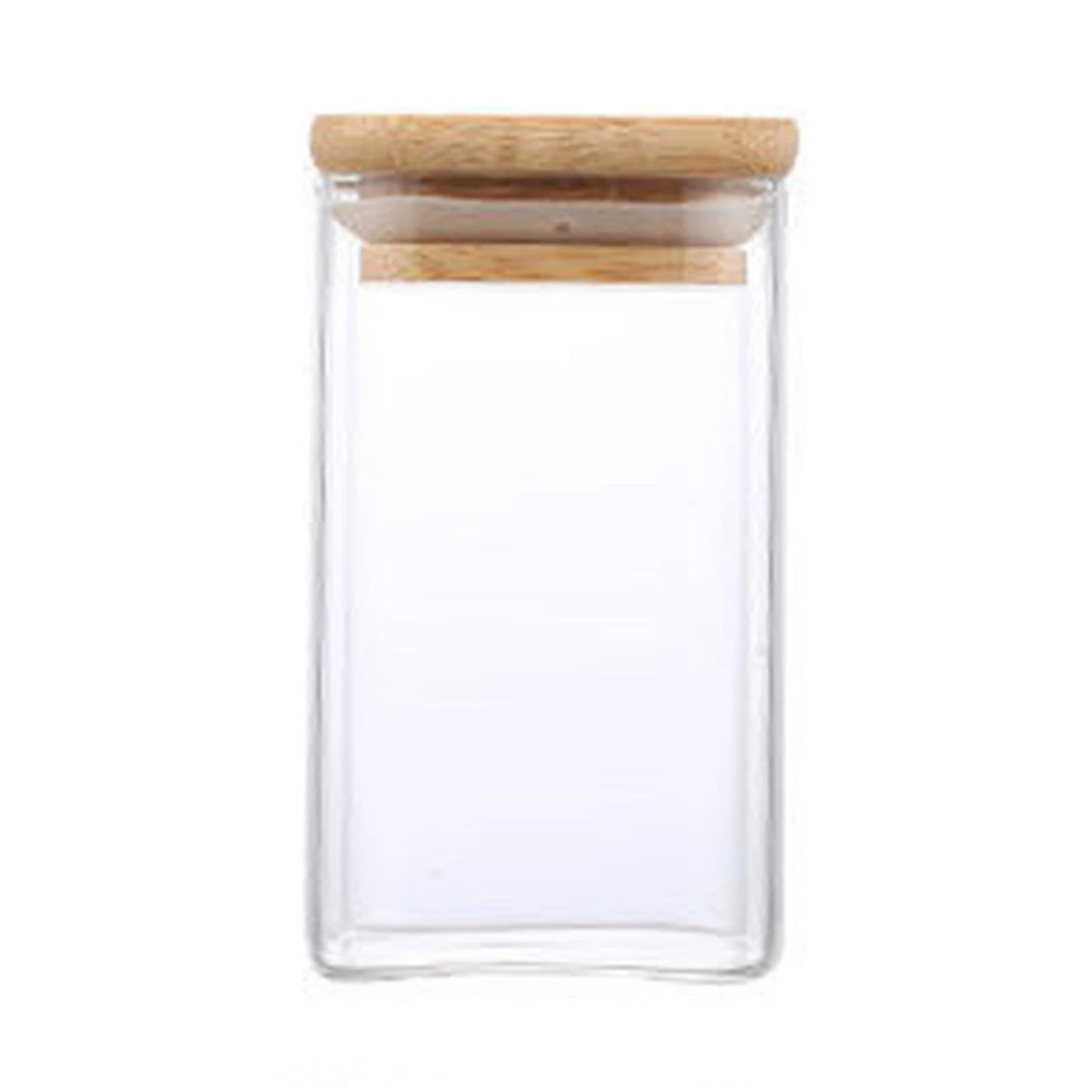 Glass Food Storage Containers With Wooden Lid Kitchen Snack Fruit Candy Nut Sundries Coffee Storage Organizer for Kitchen