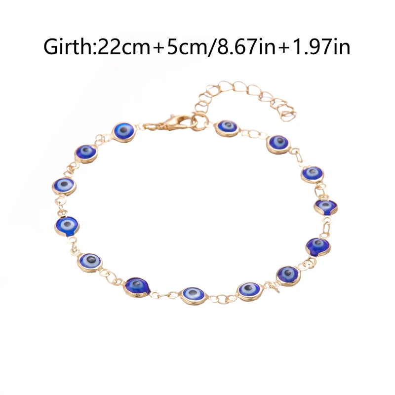 Lucky Turkey Evil Eye Anklet